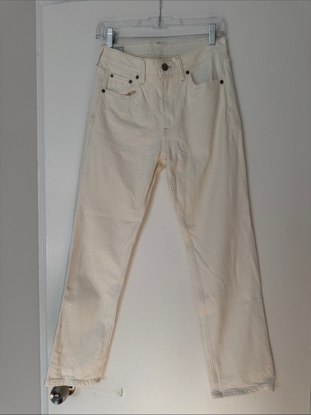 GAP High Rise '90s Slim Straight Jeans - Cream